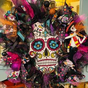 Day of the Dead Handcrafted wreath